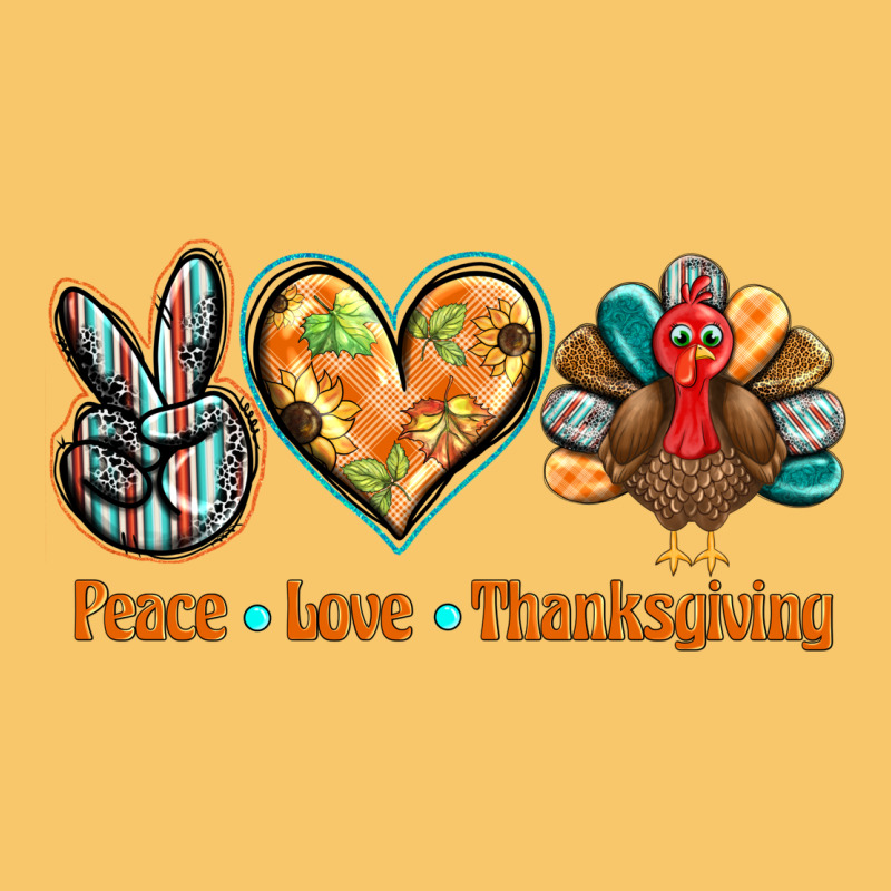Peace Love Thanksgiving Vintage Hoodie by BarkalooDesign | Teevron