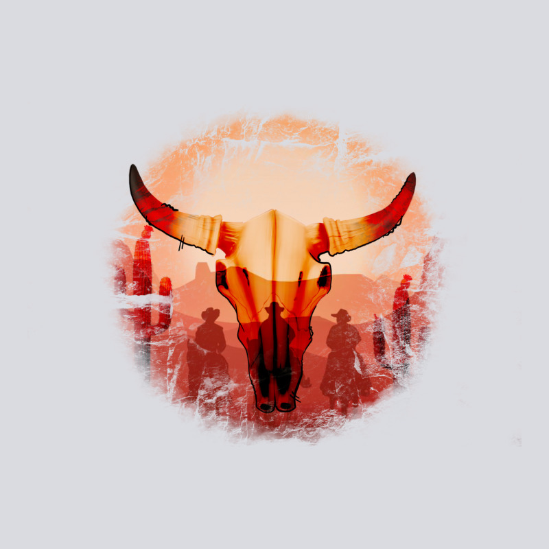 Western Cowboy Sunset Bull Skull Zipper Hoodie by Bettercallsaul | Teevron