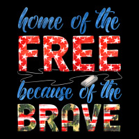 Home Of The Free Because Of The Brave Ladies Tee | Teevron