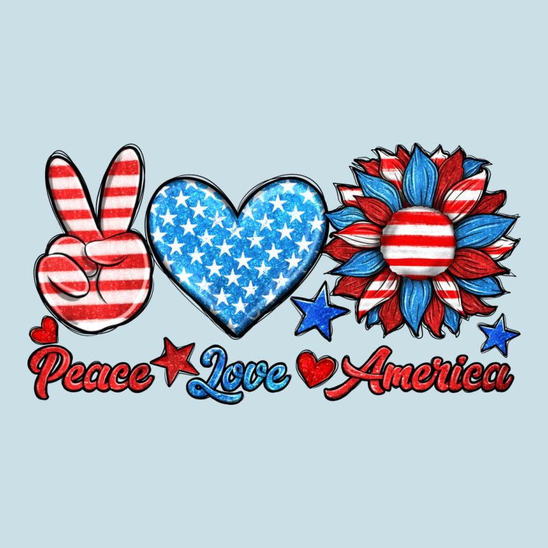 Peace Love America Ladies Tee by HRA Design Shop | Teevron