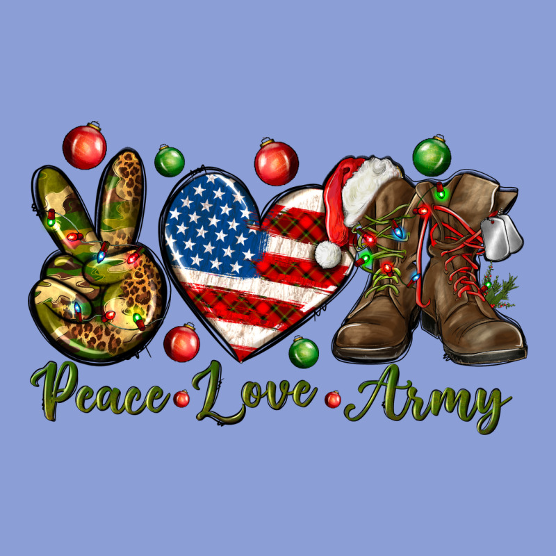 Peace Love Army Christmas Long Sleeve Tee by NancyCooperArtShop | Teevron