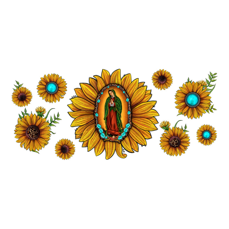 Sunflower Lady Of Guadalupe Premium Tee by JahusDesignShop | Teevron