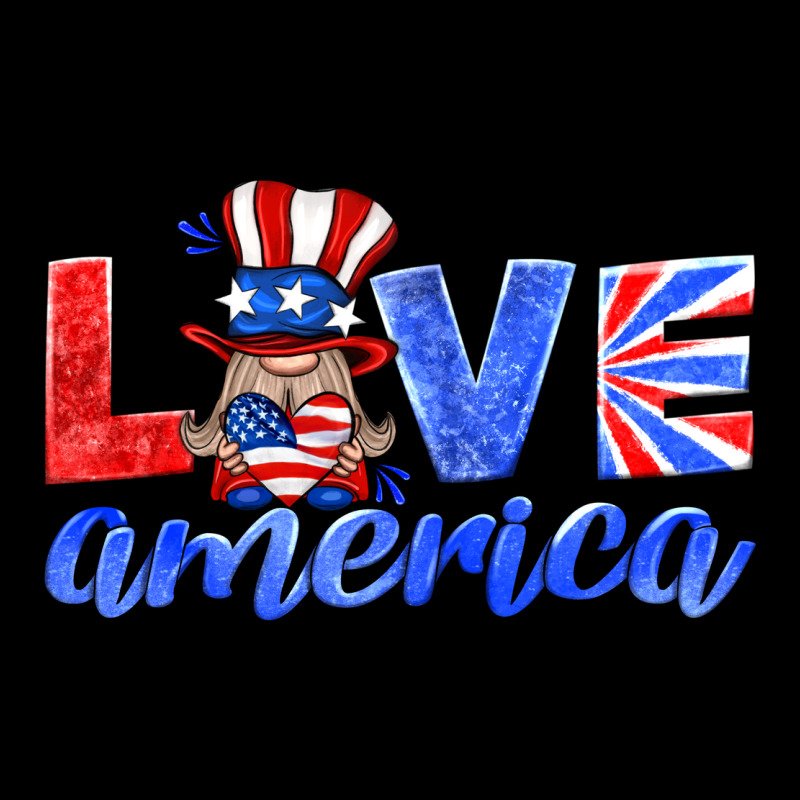 Love America Gnome Ladies Tee by HRA Design Shop | Teevron