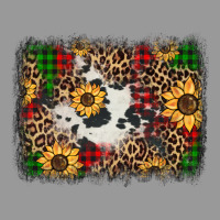 Distressed Christmas Sunflowers Leopard Cowhide Background Vintage Hoodie | Teevron