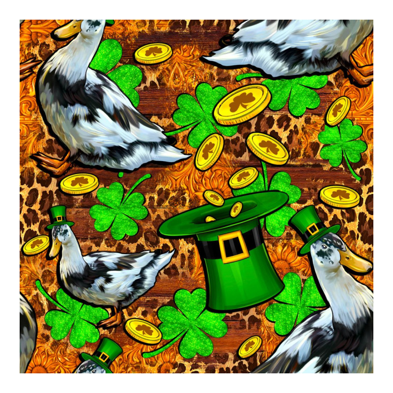 St Patricks  Duck With Leprechaun Hat  Seamless Ladies Tee by FaDigitalArtStudio | Teevron