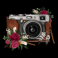 Floral Feather Vintage Camera Heavy Core Tee | Teevron