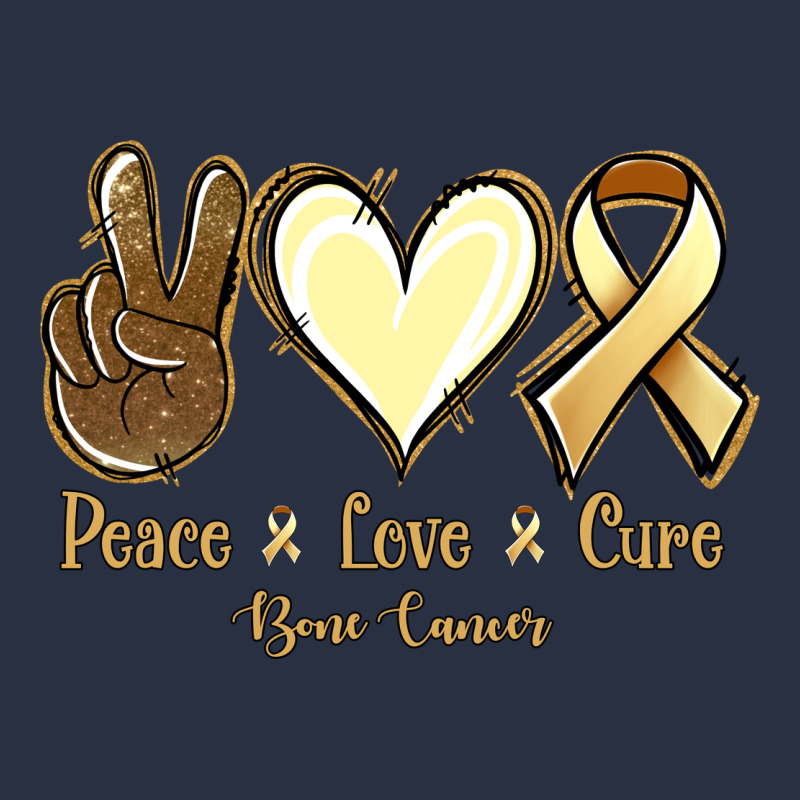 Peace Love Cure Bone Cancer Heavyweight Sweatshirt by NancyCooperArtShop | Teevron
