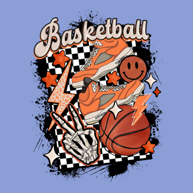 Checkered Retro Basketball Long Sleeve Tee by MaliasSmallBusiness | Teevron
