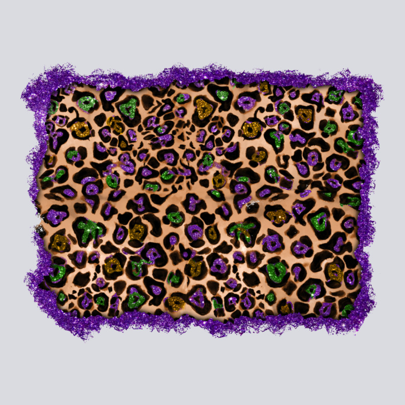 Mardi Gras Leopard Background Zipper Hoodie by RanaPortraitStore | Teevron