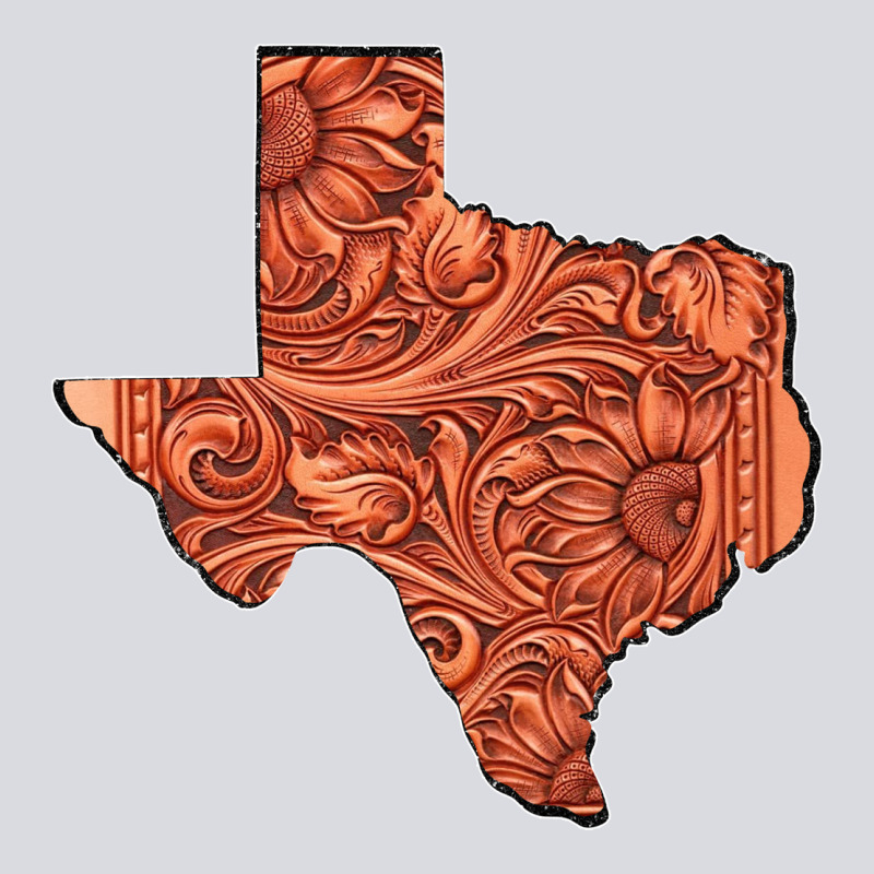 Texas Map Western Tooled Leather Pattern Zipper Hoodie by Bettercallsaul | Teevron