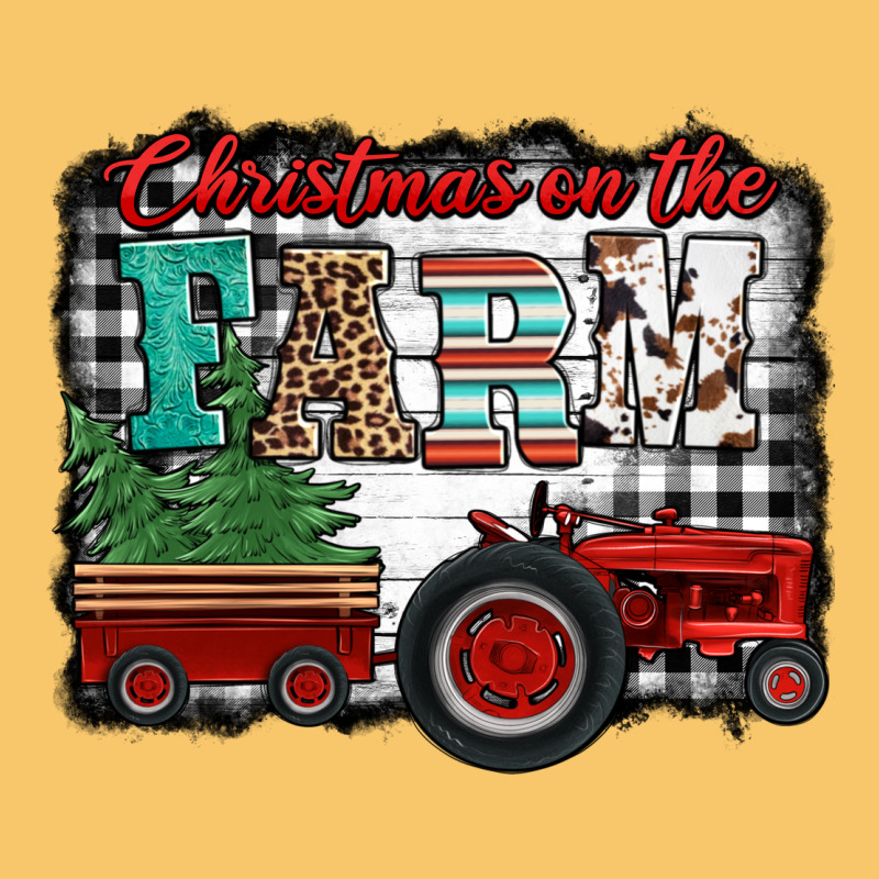 Christmas On The Farm Tractor Buffalo Plaid Vintage Hoodie by Jasminsmagicworld | Teevron