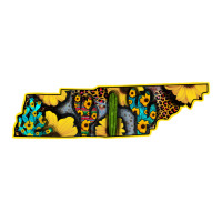 Western Tenessee Map Sunflower Pattern | Teevron