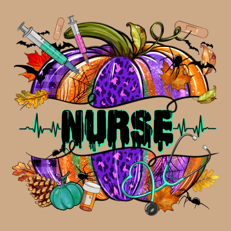 Halloween Nurse Pumpkin Vintage Hoodie by NancyCooperArtShop | Teevron