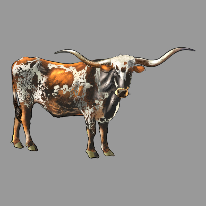 Texas Longhorn Cow Vintage Hoodie by LillyAllenDesigns | Teevron
