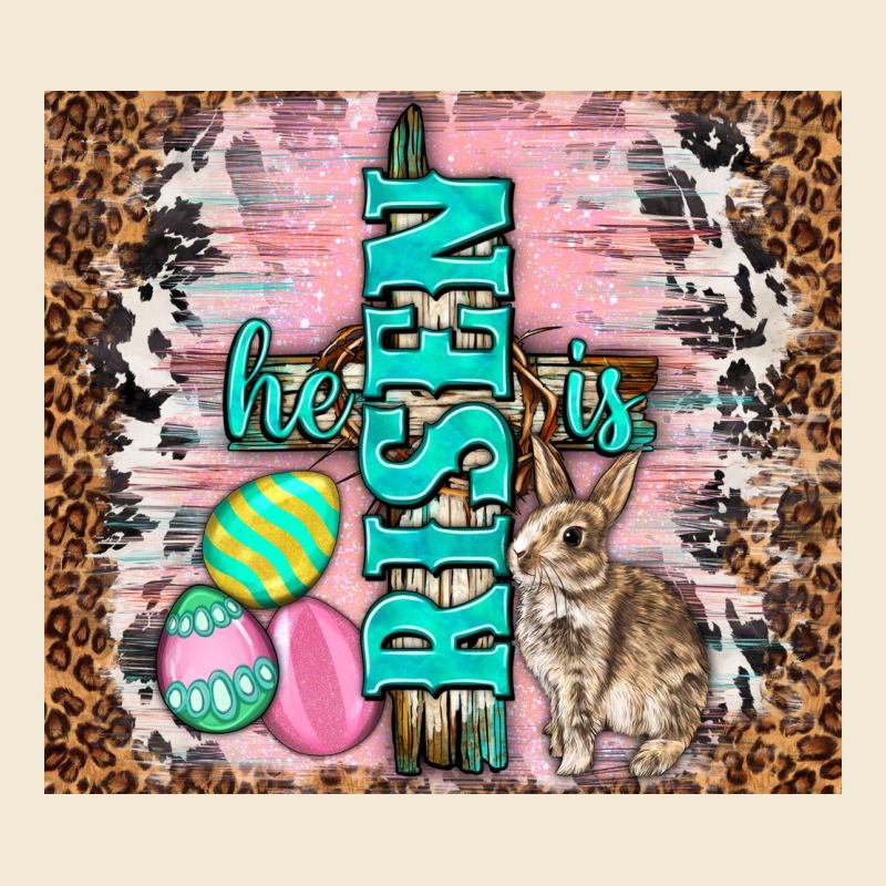 Western He Is Risen With Rabbit Premium Hoodie by TumblerDesignByShophia | Teevron