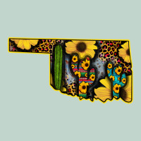 Western Oklahoma Map Sunflower Pattern Zipper Hoodie | Teevron