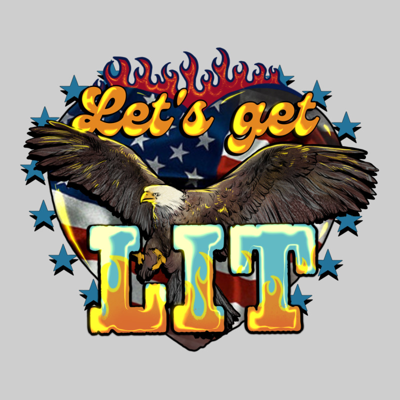Let's Get Lit America Eagle 4th Of July Premium Sweatshirt by HowdyJamesFarm | Teevron