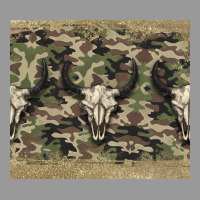 Camouflage Bull Skull Vintage Hoodie | Teevron