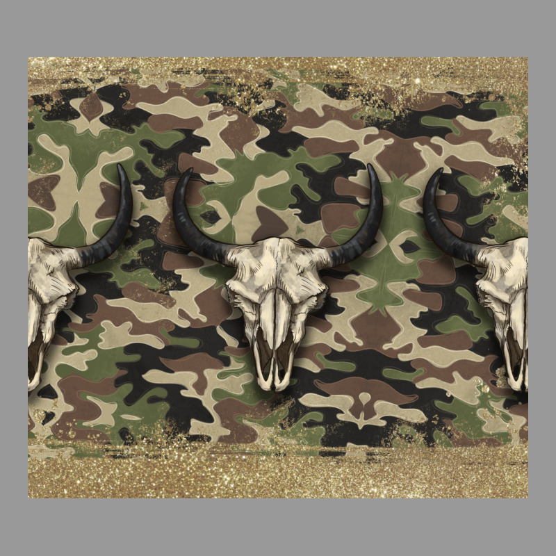 Camouflage Bull Skull Vintage Hoodie by Jasminsmagicworld | Teevron