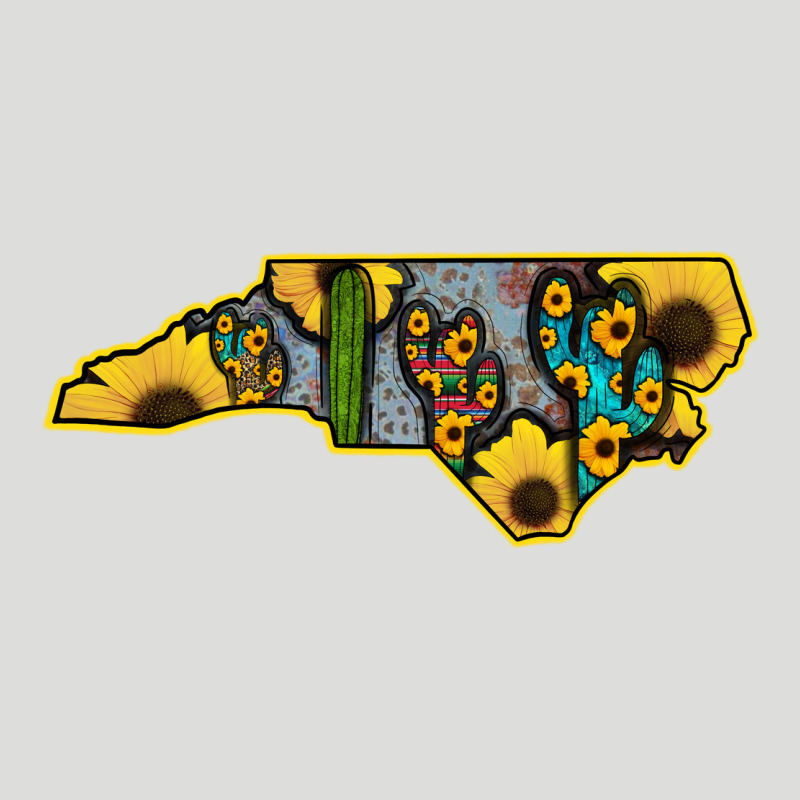 Western North Carolina Map Sunflower Zipper Hoodie by Bettercallsaul | Teevron