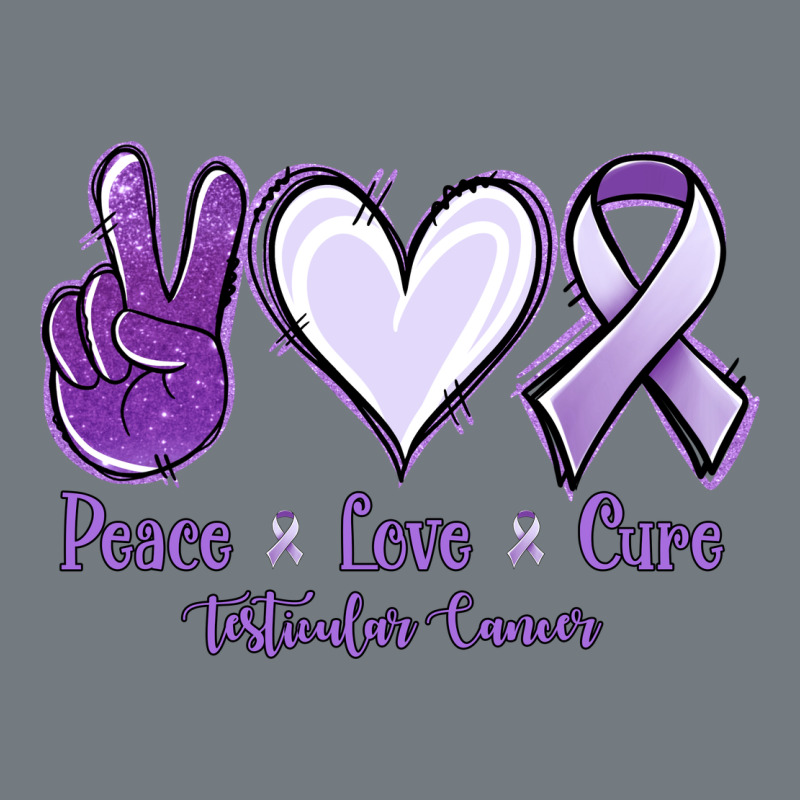 Peace Love Cure Testicular Cancer Heavyweight Sweatshirt by NancyCooperArtShop | Teevron