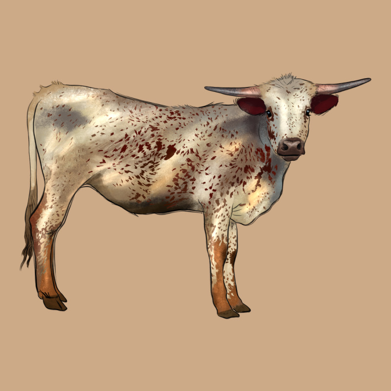 Texas Longhorn Heifer Vintage Hoodie by LillyAllenDesigns | Teevron