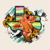 Western Texas Flag Cow Portrarit Zipper Hoodie | Teevron