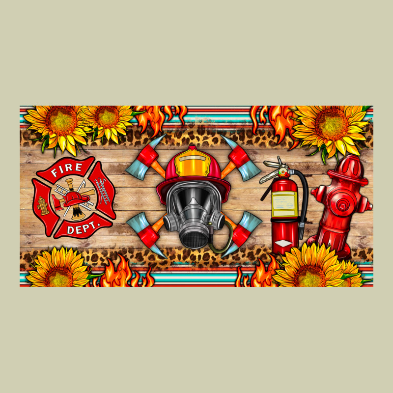 Firefighter Air Mask Sunflower And Elementary License Plate Heavy Core Tee by HRA Design Shop | Teevron