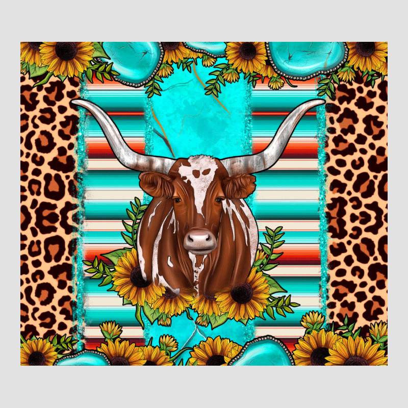 Texas Longhorn Sunflower Gemstone Premium Hoodie by JahusDesignShop | Teevron