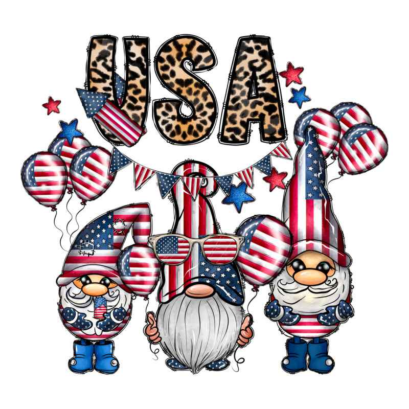 Usa America Gnome Ladies Tee by CowhideDigitalArt | Teevron