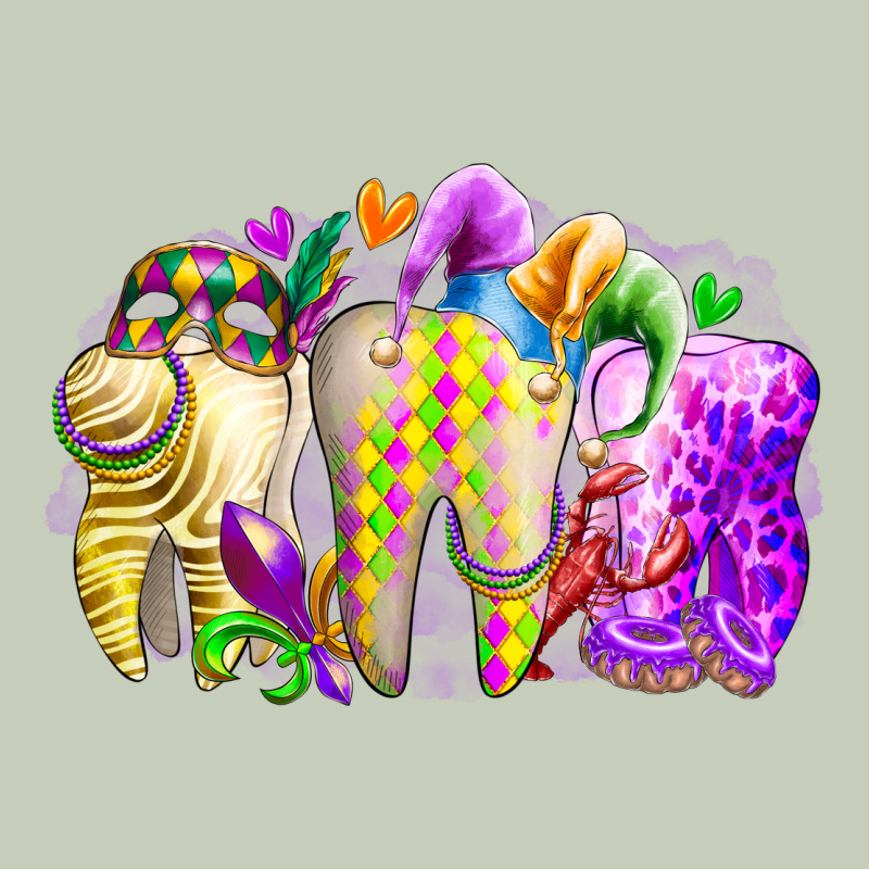 Mardi Gras Tooth Ladies Tee by RacoonDesign | Teevron