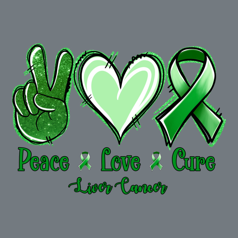 Peace Love Cure Liver Cancer Heavyweight Sweatshirt by NancyCooperArtShop | Teevron