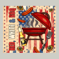 Red White And Bbq Usa Flag Heavyweight Hoodie | Teevron