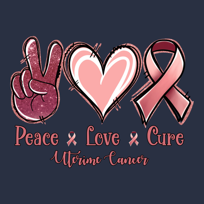Peace Love Cure Uterine Cancer Heavyweight Sweatshirt by NancyCooperArtShop | Teevron
