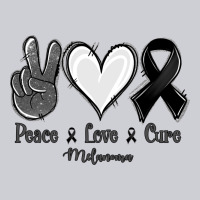 Peace Love Cure Melanoma Cancer Heavyweight Sweatshirt | Teevron