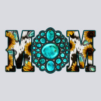 Sunflower Turquoise Gemstone Cowhide Mom Zipper Hoodie | Teevron