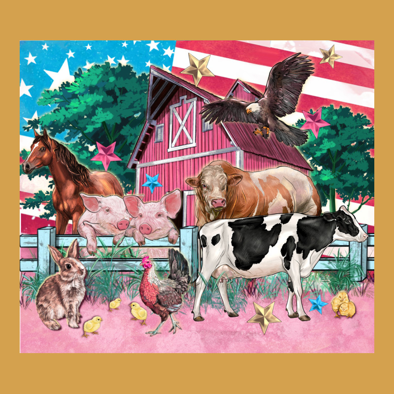 American Farm Animals Tumbler 4th Of July Urban Hoodie by FaDigitalArtStudio | Teevron