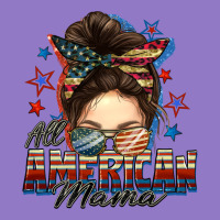 All American Mama Messy Bun 4th Of July Urban Hoodie | Teevron