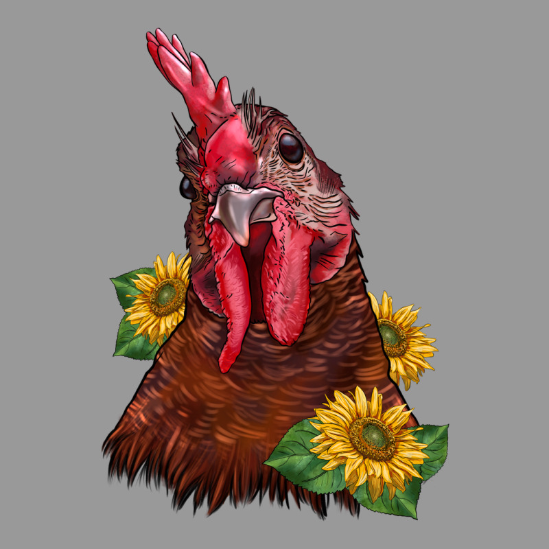 Rooster Sunflower Vintage Hoodie by BarkalooDesign | Teevron