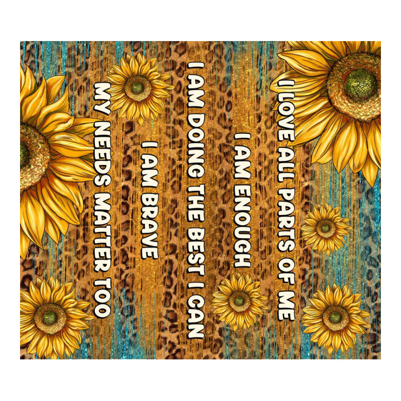Self Reminders With Sunflowers Premium Hoodie by TumblerDesignByShophia | Teevron