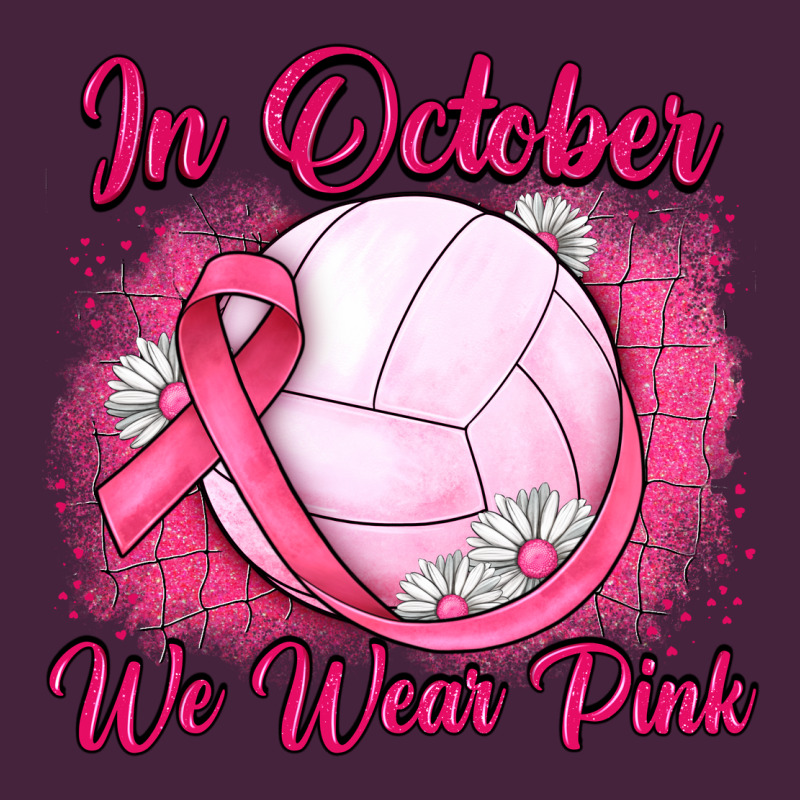 In October We Wear Pink Breast Cancer Valleybal Premium Tee by JahusDesignShop | Teevron