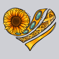 Childhood Cancer Awareness Heart Heavyweight Sweatshirt | Teevron