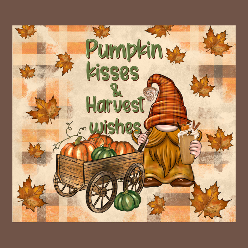 Pumpkin Kisses And Harvest Wishes Premium Sweatshirt by TumblerDesignByShophia | Teevron