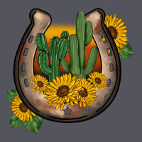 Western Horseshoe Sunflower Cactus Vintage Hoodie | Teevron