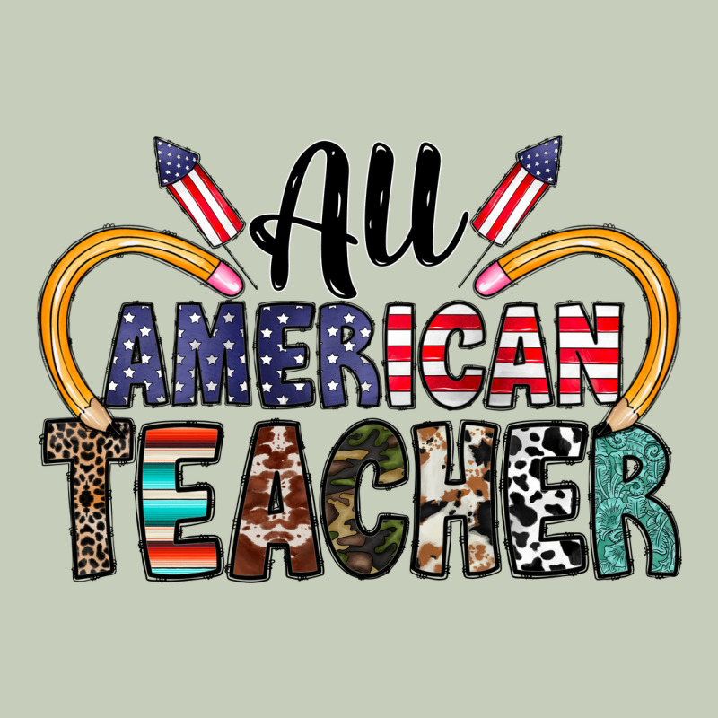 All American Teacher Ladies Tee by CowhideDigitalArt | Teevron