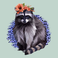 Raccoon With Flowers Zipper Hoodie | Teevron