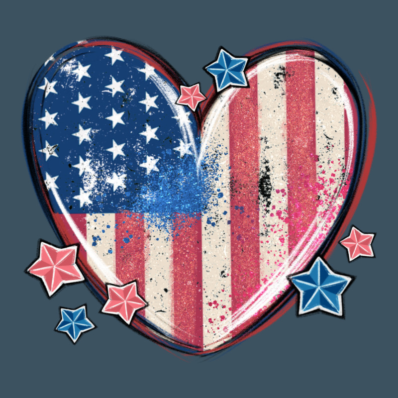 Usa Heart Urban Heavy Tee by MaliasSmallBusiness | Teevron