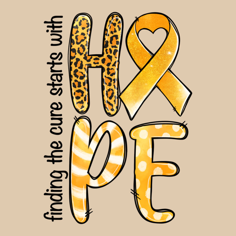 Finding The Cure Starts With Hope Childhood Cancer Heavyweight Sweatshirt by NancyCooperArtShop | Teevron