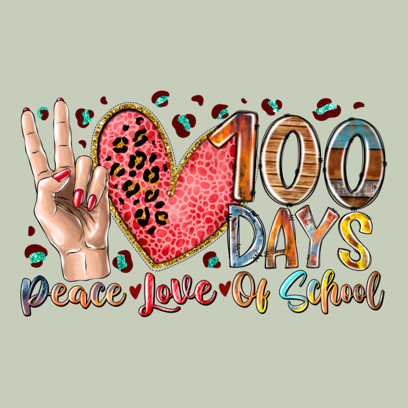 Peace Love 100 Days Of School Ladies Tee by RacoonDesign | Teevron