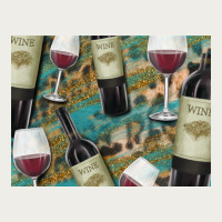 California Wine With Leopard Background Zipper Hoodie | Teevron
